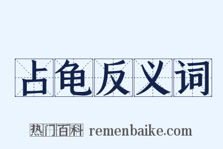 占龟反义词是什么意思的图片